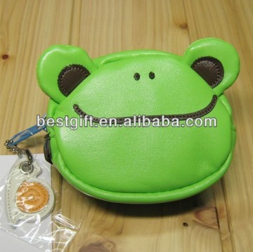 frog shape pu leather coin purse, animal shaped coin purse