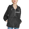 Wholesale Half Zip Hooded Women's Trench Coat