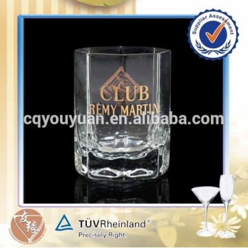 280ml unique octagon shaped drinking glass for whisky