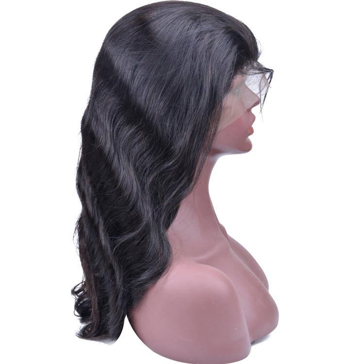 Top Quality Grade 10A Natural Color 360 Lace Wig Virgin Human Hair Wig Mink Malaysian Hair Body Wave Remy 360 Lace  Wig