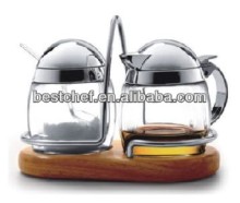 luxe acryl Condiment set with shelf
