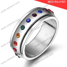 2017 stainless steel cheap lesbian wedding rings ,gay pride jewelry