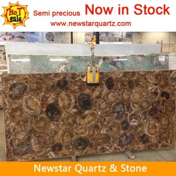 Wooden Color Semiprecious Stones Slab