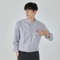 small standing collar white long sleeve Men shirt