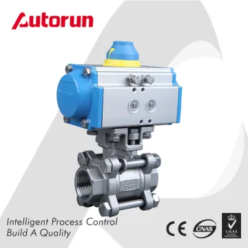 Pneumatic 3 Pieces Ball Valve
