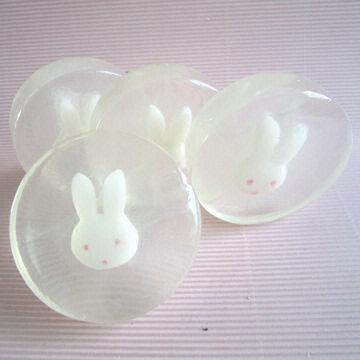 Handmade Transparent Soaps of Embedded Rabbit Shape