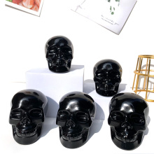 Wholesale Natural Quartz Crystal Black Obsidian Skulls for Healing Stones Crafts