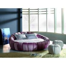 1019 Round Fabric Bed,Bedroom Round Bed,Soft Round Bed