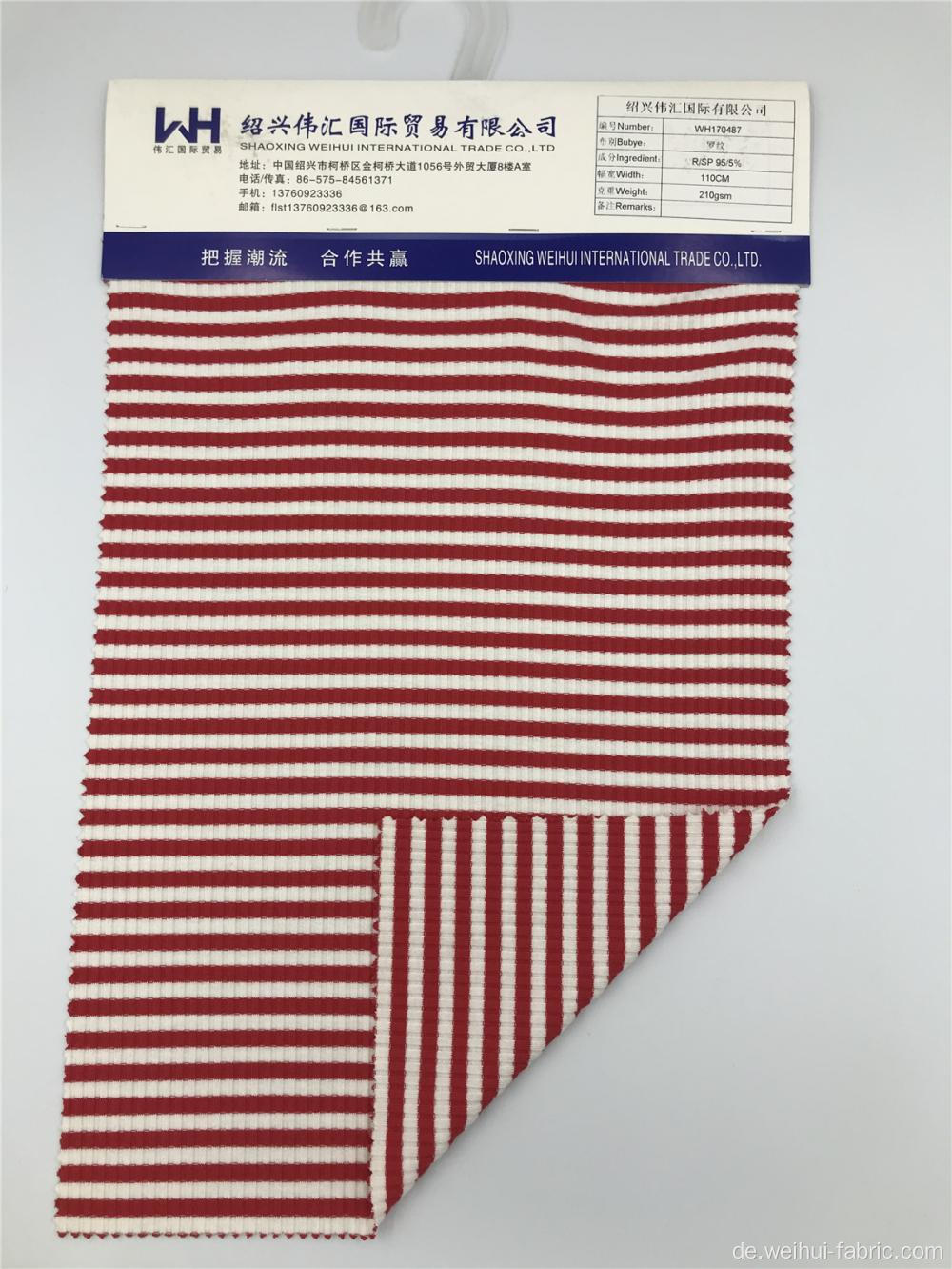 Großhandel Rippen Strickwaren R / SP Red Stripes Stoffe