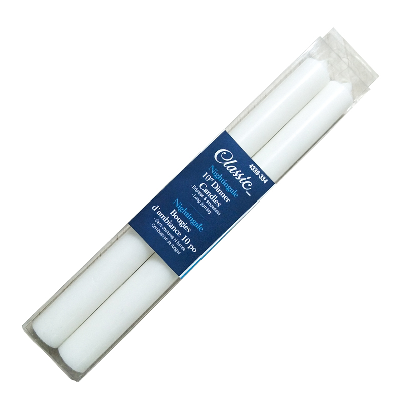 White Candle 10 Inch
