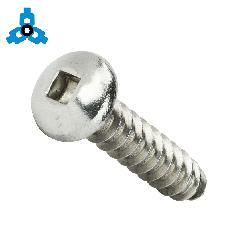 Square Drive Pan Head Stainless Steel Self Tapping Screw OEM Stock Support