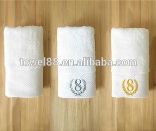 Hotel towel 100% cotton with custom embroidery logo