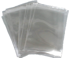 clear cellophane bag self seal cut out