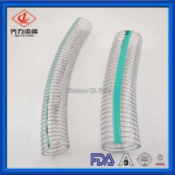 Food liquids hose clear Spiral Wire Reinforced