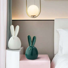 Ceramic Rabbit Head with Gold Painting