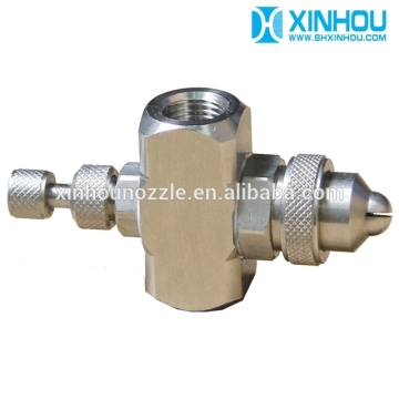 Industry lubricating air liquid mixing fine atomization nozzle