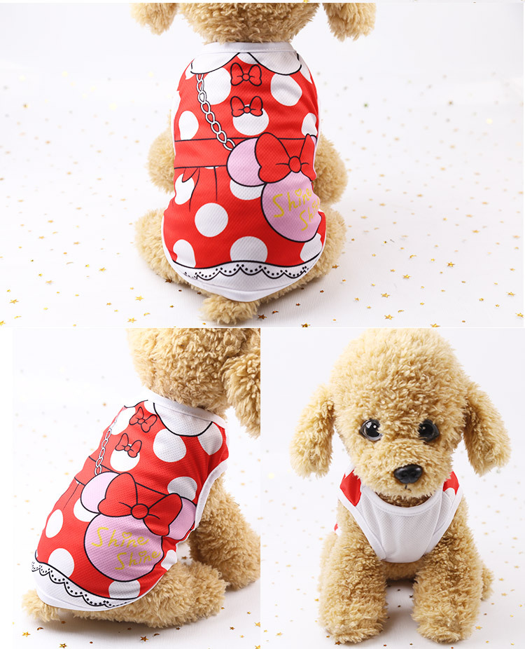 Hot Sell Wholesale Pet Vest Summer Teddy Bichon Beautiful Dog Clothes Cat Clothes Mesh Breathable Vest