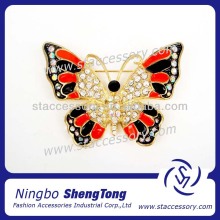 Beautiful Estate Jewelry Vintage Rhinestone Butterfly Brooch Pin