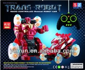Musical racing car transform robot toy