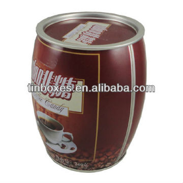 wholesale round decorative coffee tin cans