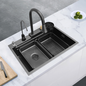 Sus304 stainfrij stiel hânmakke topmount keuken sink