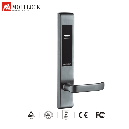 Moli brand hotel rfid door lock, hotel card reader door lock, stainless steel lock