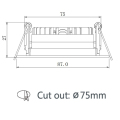 6W Tilt Cob Slim Downlight