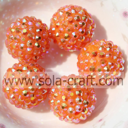 18 * 20MM Shinny Orange AB Diamantharz Strass lose Perlen