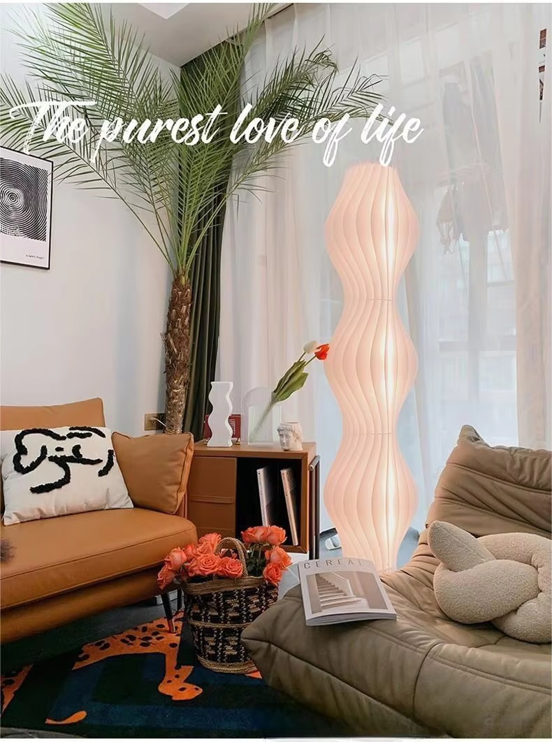 Designer-Silk-Effect-Wavy-Standing-Lamp Designer-Silk-Effect-Wavy-Standing-Lamp