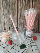 Plastic drinking straws with heart decoration for drinks