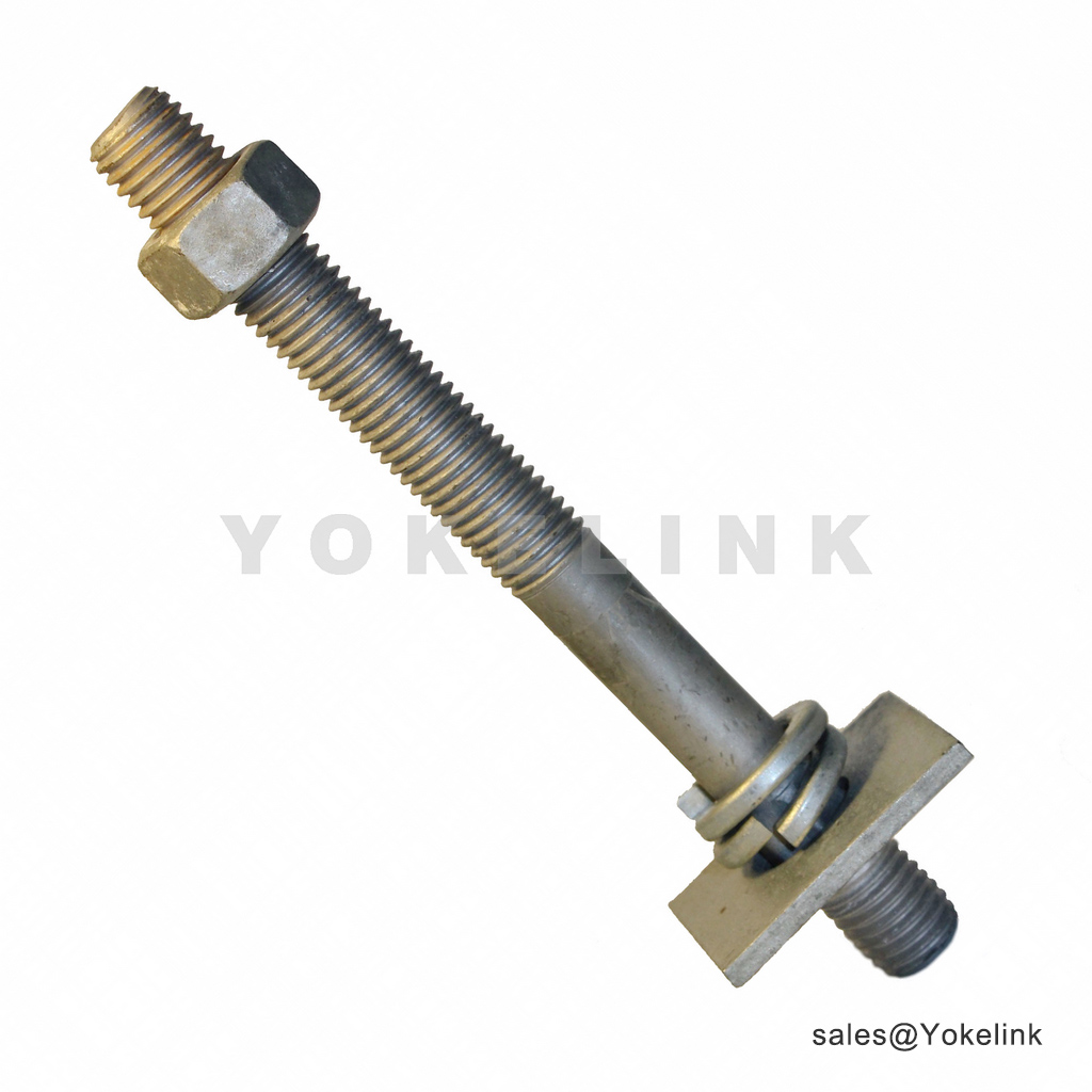 Poste de línea de vástago largo galvanizado