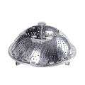 Stainless steel penuh dilipat kisi-kisi makanan steamer