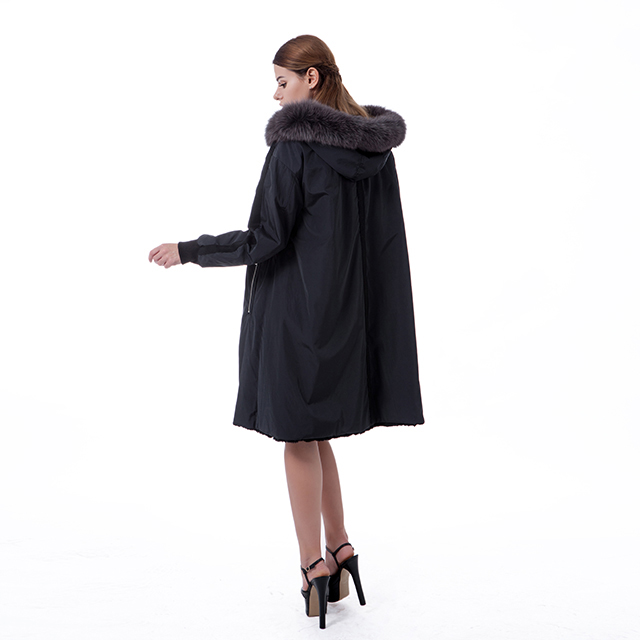 Black Fur Winter Coat