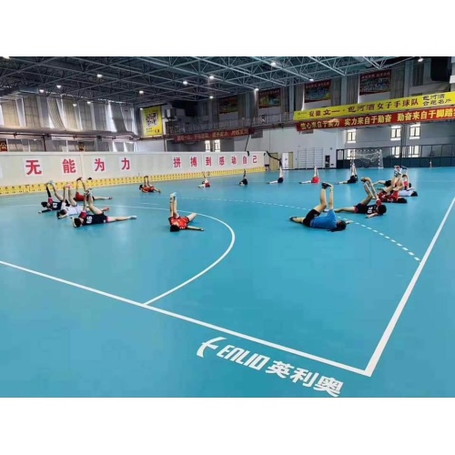 High ball rebound anti-slip vinyl sports flooring for volleyball court