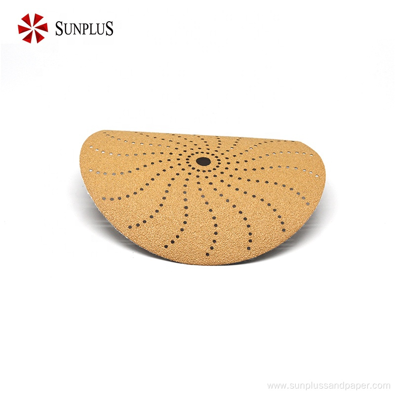 Gold Sandpaper Hook and Loop Abrasive Sanding Disc