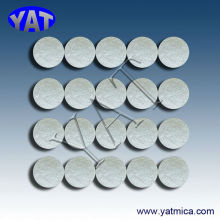 Mica disc washer insulators