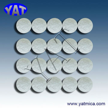 Mica disc washer insulators