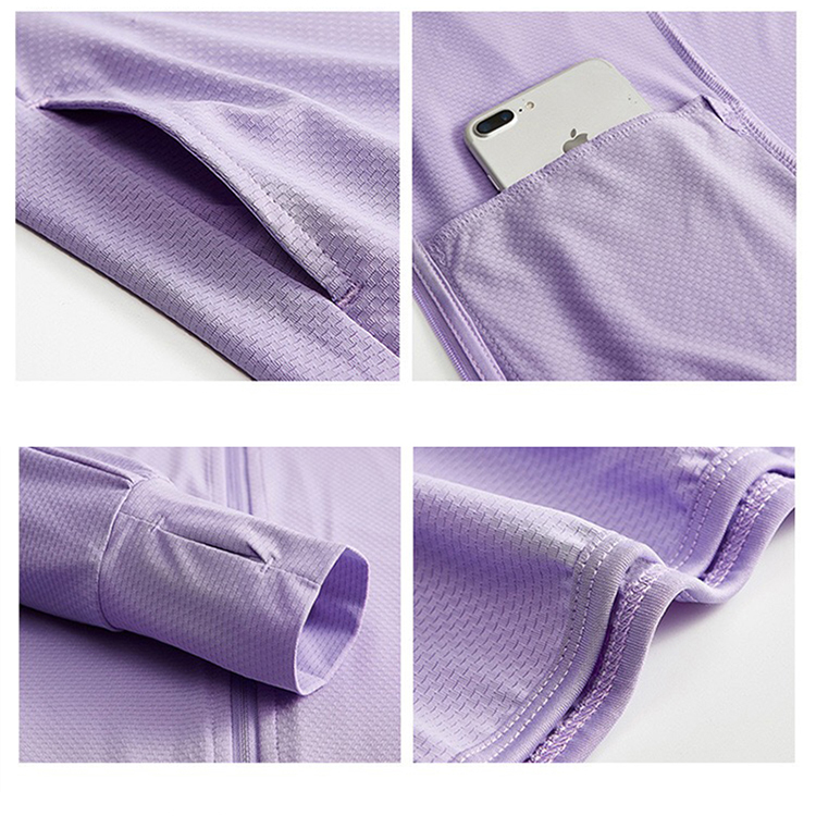 2021 Sweat Hoody Anti-UV Design Basic Coat Rash Guards แจ็คเก็ตผิวสำหรับผู้หญิง
