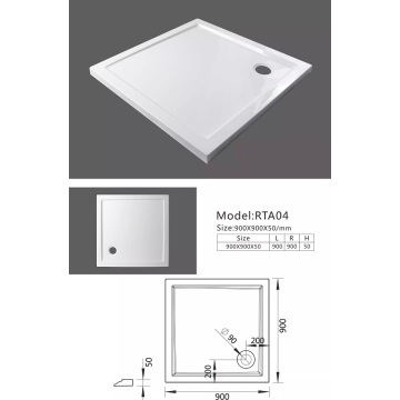 90x90x5cm CE صينية دش مربعة مانعة للانزلاق