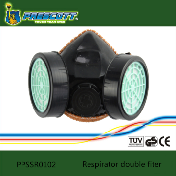 Respirator double fiter