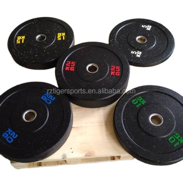 Hi-Temp Rubber Bumper Weight Plate with Color Speckles