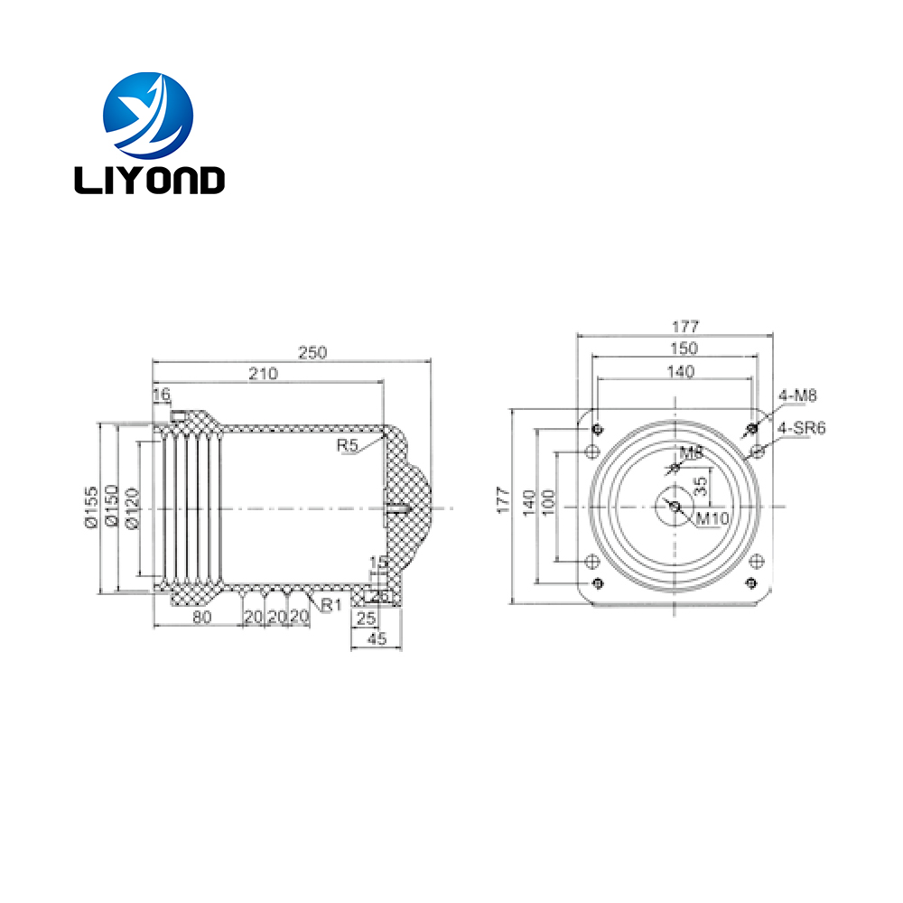 LY102 China supplier new epoxy resin contact box for 12kV switch cabinet parts