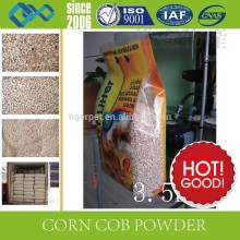 Compressed corn cob for making mushroom