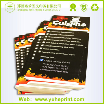 Advisting display digital folders printing for restaurant menu