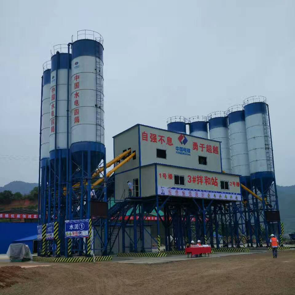 HZS120 stabilized concrete batching plant in Thailand