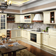 French Style Stained Maple Wood Kitchen Cabinets: Traditional Shaker Design, Solid and Affordable