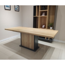 Modern Oak Veneer Extension Dining Table with Luxury Matt Lacquer Finish