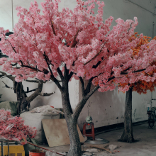 Artificial Light Pink Cherry Blossom Tree - 6.5ft Tall