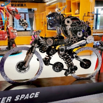 Animatronic Iron Bicycle Rider Model for Sale