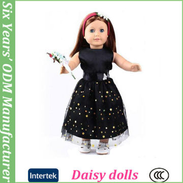 custom 18 inch black lace skirt for girl doll